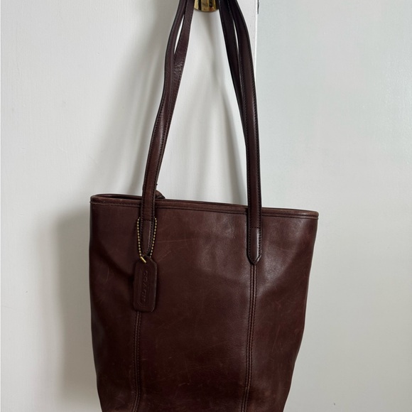 Coach Dark Brown Leather Shoulder Bag - Picture 2 of 8